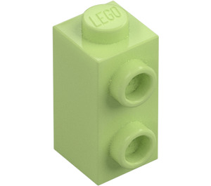 LEGO Vert Jaunâtre Brique 1 x 1 x 1.6 avec Deux Tenons latéraux (32952)