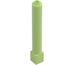 LEGO Verde amarillento Ladrillo 1 x 1 x 6 Circular con Cuadrado Base (43888)