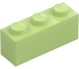 LEGO Yellowish Green Brick 1 x 3 (3622 / 45505)