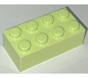 LEGO Gelblich-grün Backstein 2 x 4 (3001 / 72841)