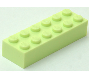 LEGO Gelblich-grün Backstein 2 x 6 (2456 / 44237)