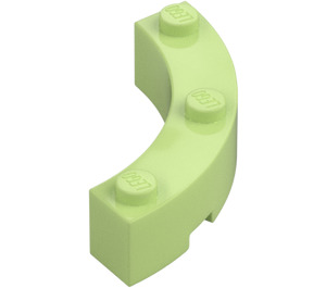 LEGO Verde amarillento Ladrillo 4 x 4 Circular Esquina (Ancho con 3 Espigas) (48092 / 72140)