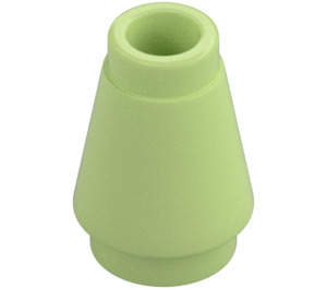 LEGO Verde amarillento Cono 1 x 1 con ranura superior (28701 / 59900)