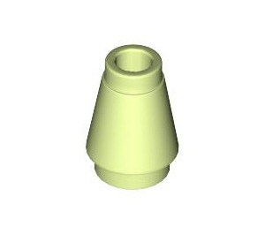 LEGO Yellowish Green Cone 1 x 1 with Top Groove (28701 / 59900)