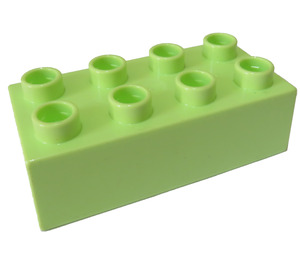 LEGO Yellowish Green Duplo Brick 2 x 4 (3011 / 31459)