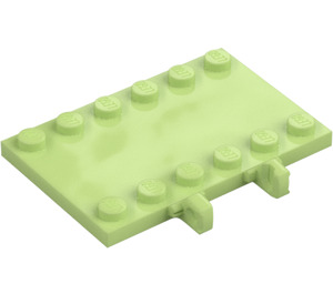 LEGO Geelachtig groen Scharnier Plaat 4 x 6 (65133)