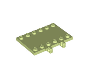 LEGO Geelachtig groen Scharnier Plaat 4 x 6 (65133)