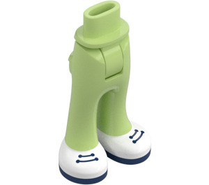 LEGO Vert Jaunâtre Hanche avec Pants avec Blanc et Dark Bleu Shoes (35642)