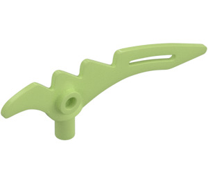 LEGO Yellowish Green Minifig Weapon Crescent Blade Serrated (98141)