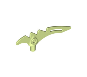 LEGO Yellowish Green Minifig Weapon Crescent Blade Serrated (98141)