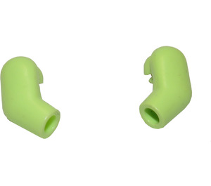 LEGO Geelachtig groen Minifigure Armen (Links en Rechtsaf Pair)