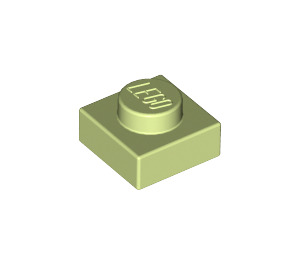LEGO Gelblich-grün Platte 1 x 1 (3024 / 30008)