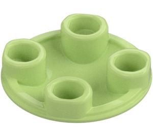 LEGO Vert Jaunâtre assiette 2 x 2 Rond avec Arrondi Bas (2654 / 28558)