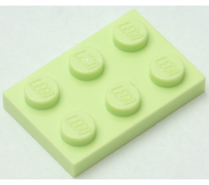 LEGO Keltavihreä Levy 2 x 3 (3021)