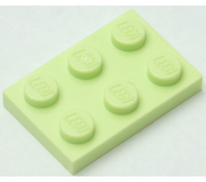 LEGO Vert jaunâtre assiette 2 x 3 (3021)
