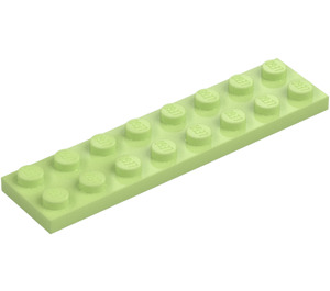 LEGO Geelachtig groen Plaat 2 x 8 (3034)