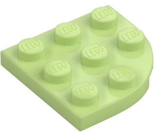 LEGO Yellowish Green Plate 3 x 3 Round Corner (30357)