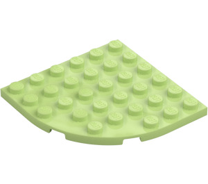 LEGO Yellowish Green Plate 6 x 6 Round Corner (6003)