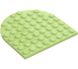 LEGO Keltavihreä Levy 8 x 8 Pyöreä Puoli Ympyrä (41948)