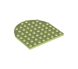 LEGO Geelachtig groen Plaat 8 x 8 Ronde Halve Cirkel (41948)