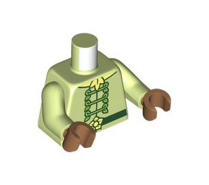 LEGO Vert jaunâtre Prince Naveen Minifig Torse (973 / 76382)