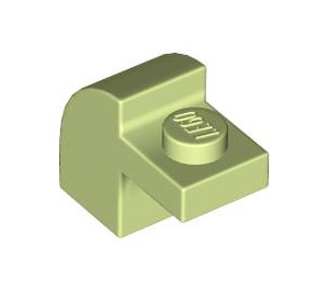 LEGO Vert jaunâtre Pente 1 x 2 x 1.3 Incurvé avec assiette (6091 / 32807)
