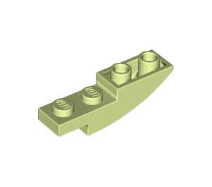 LEGO Geelachtig groen Helling 1 x 4 Gebogen Omgekeerd (13547)
