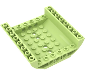 LEGO Geelachtig groen Helling 8 x 8 x 2 Gebogen Omgekeerd Dubbele (54091)