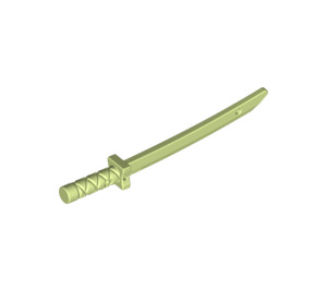 LEGO Yellowish Green Sword with Square Guard and Capped Pommel (Shamshir) (21459)