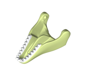 LEGO Gelblich-grün T-rex Jaw mit Weiß Zähne (20959 / 38773)