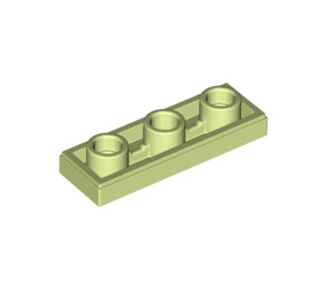 LEGO Gelblich-grün Fliese 1 x 3 Invertiert mit Loch (35459)