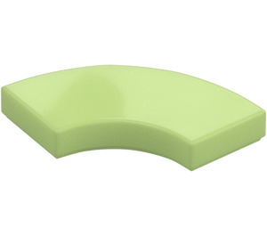 LEGO Yellowish Green Tile 2 x 2 Curved Corner (27925)