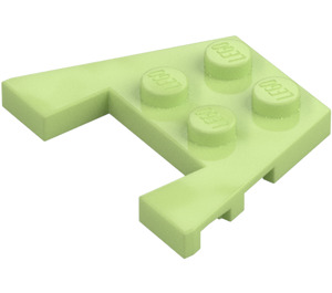 LEGO Verde giallastro Cuneo Piastra 3 x 4 con intagli per bottoncini (28842 / 48183)