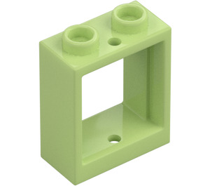 LEGO Geelachtig groen Raamkozijn 1 x 2 x 2 (60592 / 79128)