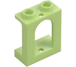 LEGO Verde giallastro Telaio della finestra 1 x 2 x 2 con Arched Opening (90195)