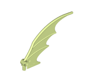 LEGO Geelachtig groen Vleugel 8 x 10 met Pin Gat en As (55706 / 57487)