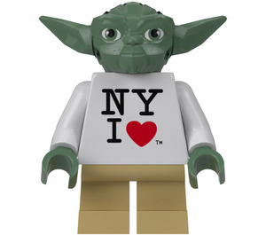 LEGO Yoda mit ‘NY I Herz’ und Grau Haar Minifigur