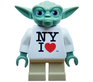 LEGO Yoda with ‘NY I Heart’ and White Hair Minifigure