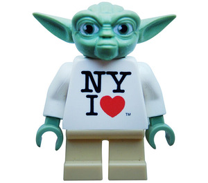 LEGO Yoda avec NY I Love Torse et blanc Cheveux Figurine