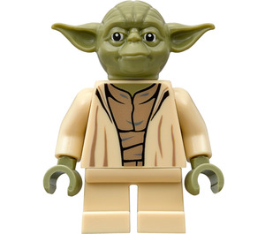 LEGO Yoda met Olive Groen Skin en Groot Robe Creases Minifiguur