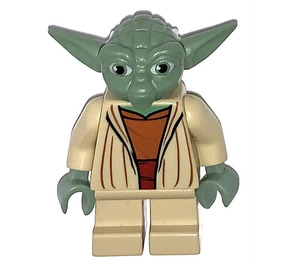 LEGO Yoda mit Sandgrün Skin und Weiß Haar Minifigur