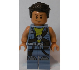 LEGO Zander avec Sand Bleu Veste Minifigurine