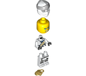 LEGO Zane Geel Hoofd (Legacy) met gold armour minifiguur