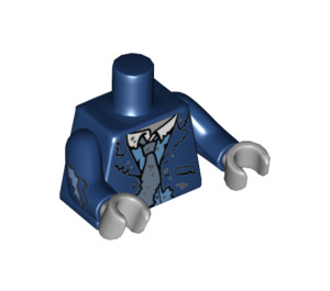 LEGO Zombie Businessman Minifig Torso with Dark Blue Arms and Medium Stone Hands (973 / 88585)