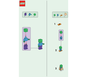 LEGO Zombie mit Burning Baby Zombie und TNT 662403 Instructions