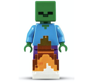 LEGO Zombie mit Feuer Minifigur