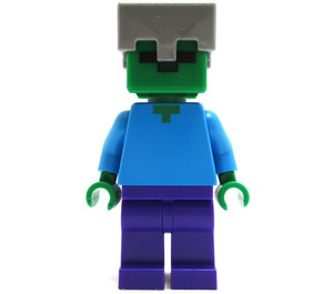 LEGO Zombie mit Iron Helm Minifigur