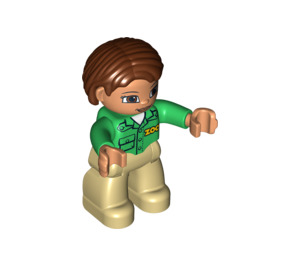 LEGO Zoo Keeper with Tan Legs Duplo Figure