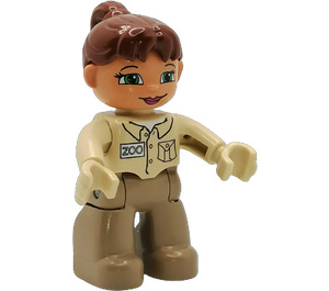 LEGO Zoo Worker jossa Beige Kädet Duplo-hahmo