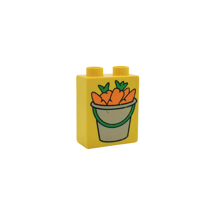 Duplo Brick 1 x 2 x 2 with Carrots in Bucket (4066 / 82082) | Brick Owl